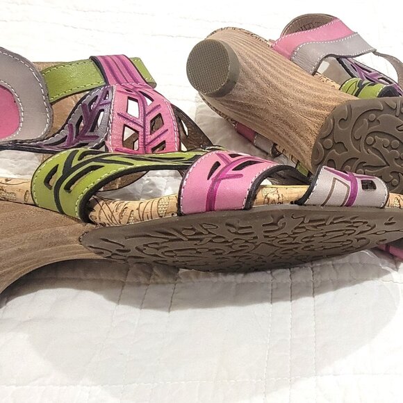 Multi Color BOHO CHIC Leather Sandal - Picture 5 of 6